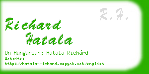 richard hatala business card